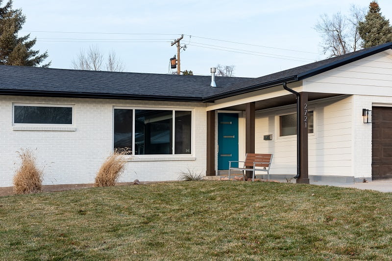 After Exterior of newly remodeled Mid Century Modern Home