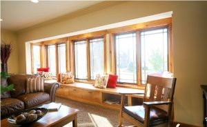 Windows, natural light, seat, wood trim, design | Renovation Design Group