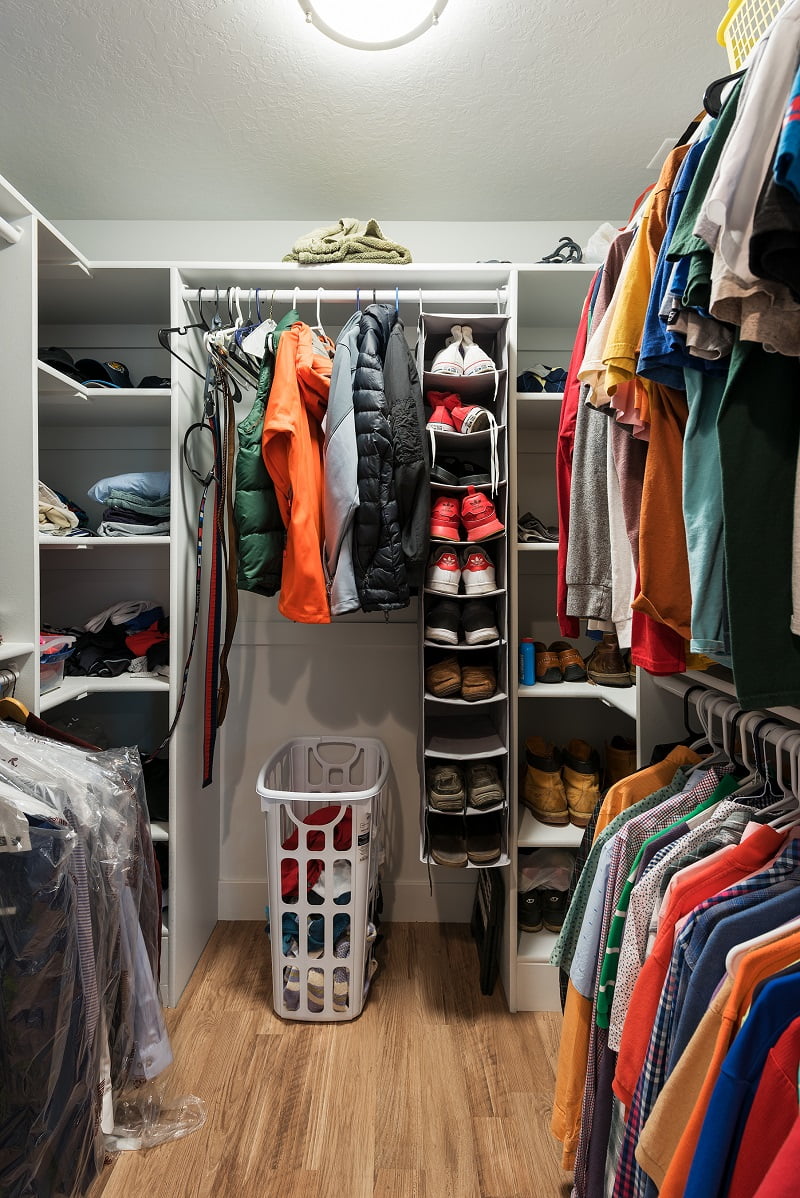 Large walk in closet Bungalow home