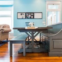 Victorian Kitchen Remodel Custom Table Build Bench Seating | Renovation Design Group