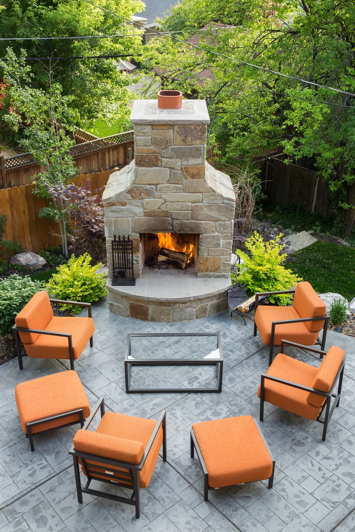 After_Exterior_Outside Fireplace_Bungalow Remodels | Renovation Design Group
