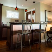 Cottonwood Club Split Level Interior Basement Wine Room by Renovation Design Group