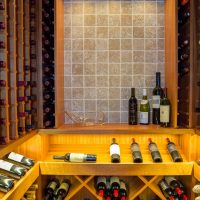 Cottonwood Club Split Level Interior Basement Wine Cellar by Renovation Design Group
