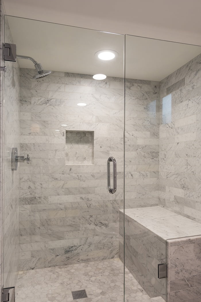 After_Interior_Stand Up Shower_Seated bench Shower | Renovation Design Group