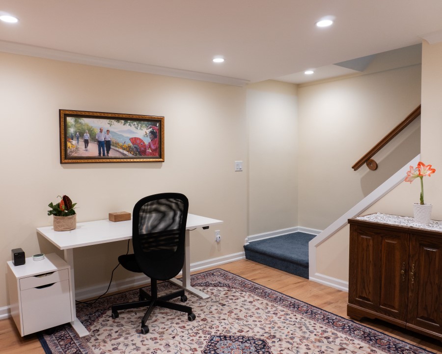 Office with stairs