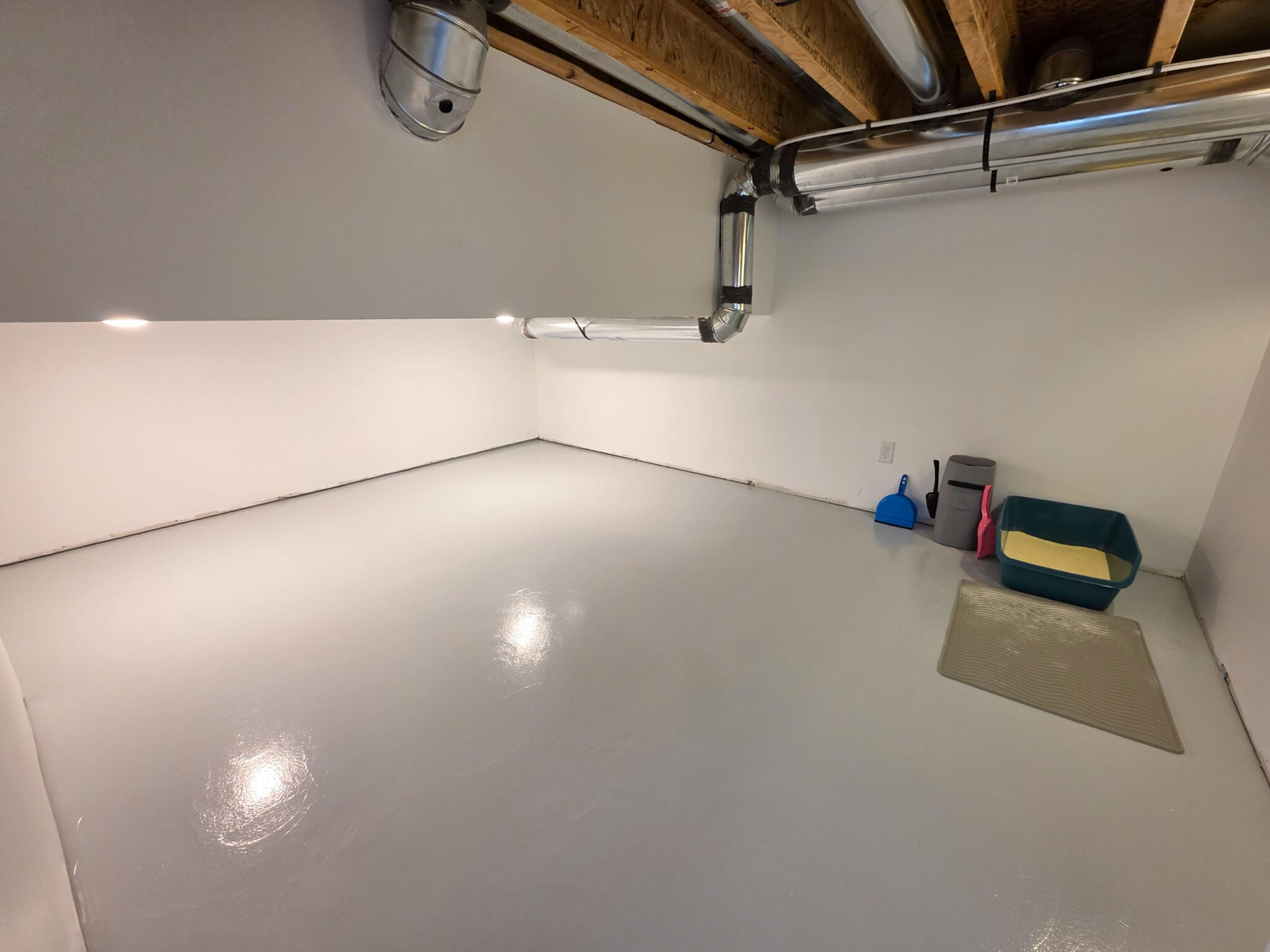 Large basement storage room.