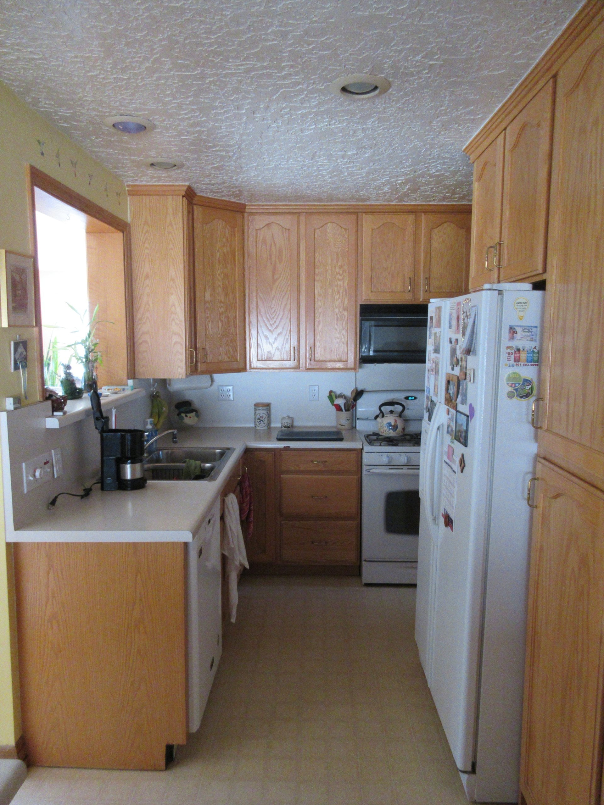 Small and dated kitchen before the remodel.