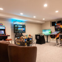 Thumbnail of http://Basement%20game%20room%20with%20retro%20games.