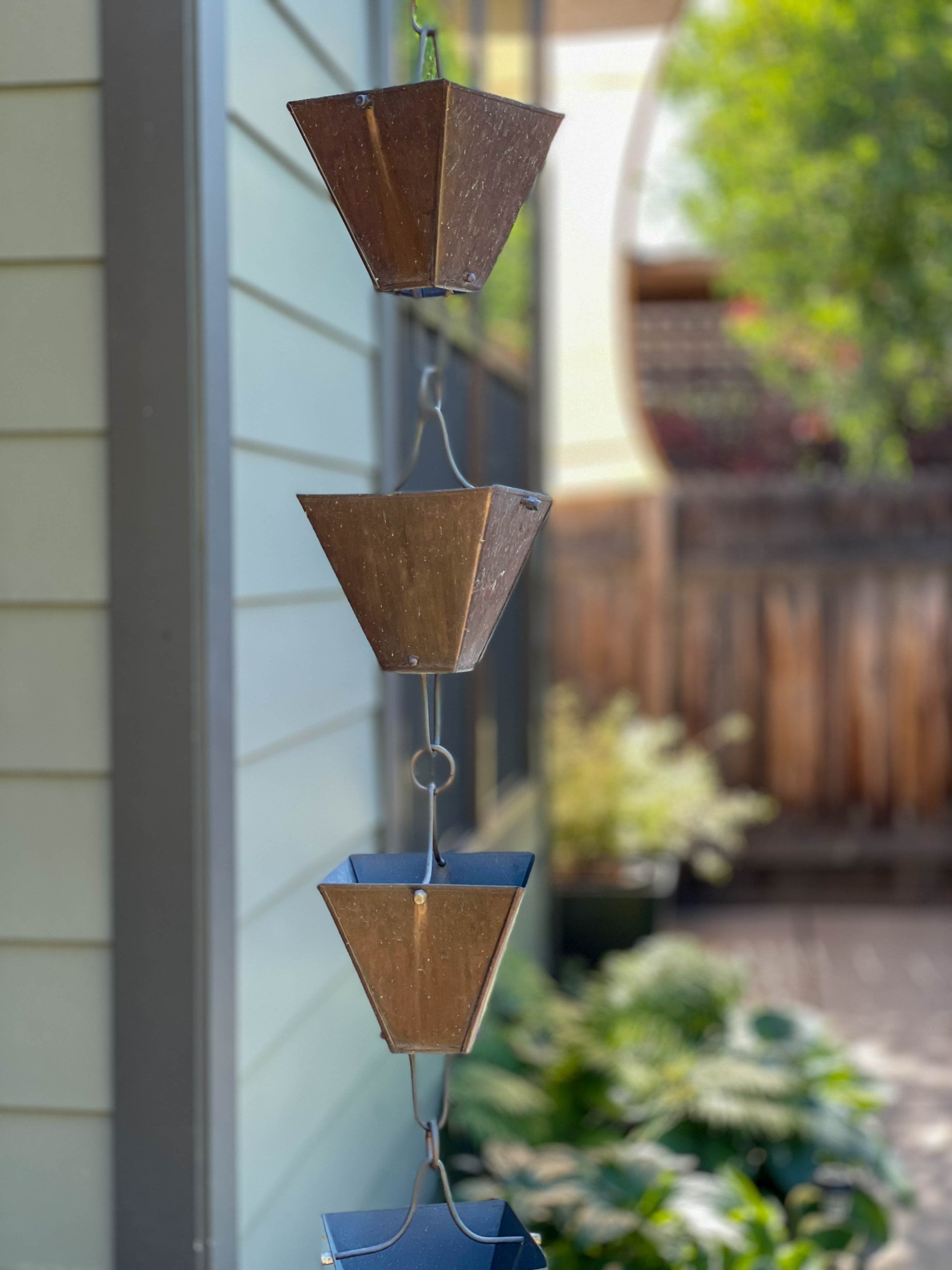 After Exterior rain chain