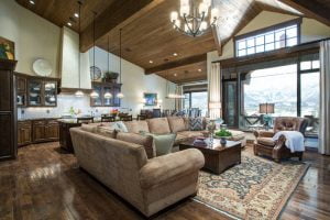 Mountain Home Great Room Refined Rustic Design and Style | Renovation Design Group