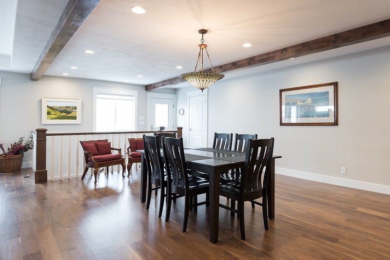 After, casual Dining, Great Room, Beam exposed ceilings, Rambler Home Remodel | Renovation Design Group