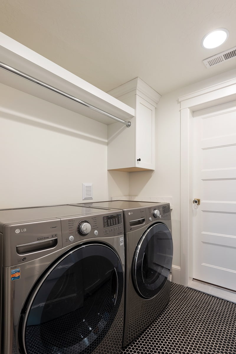Basement laundry room
