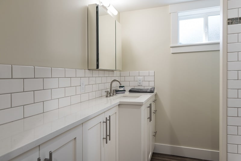 after Interior Basement Bathroom Contemporary Design Bungalow | Renovation Design Group
