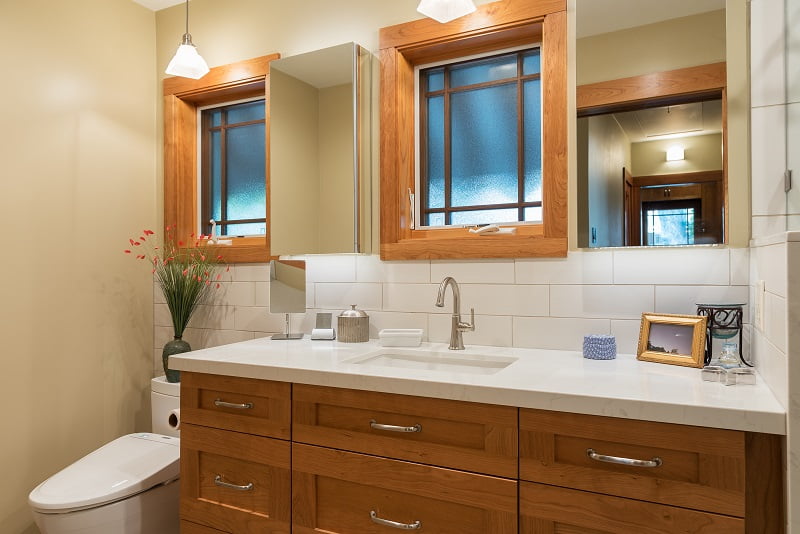 after Interior Basement Bathroom Contemporary Design Bungalow | Renovation Design Group