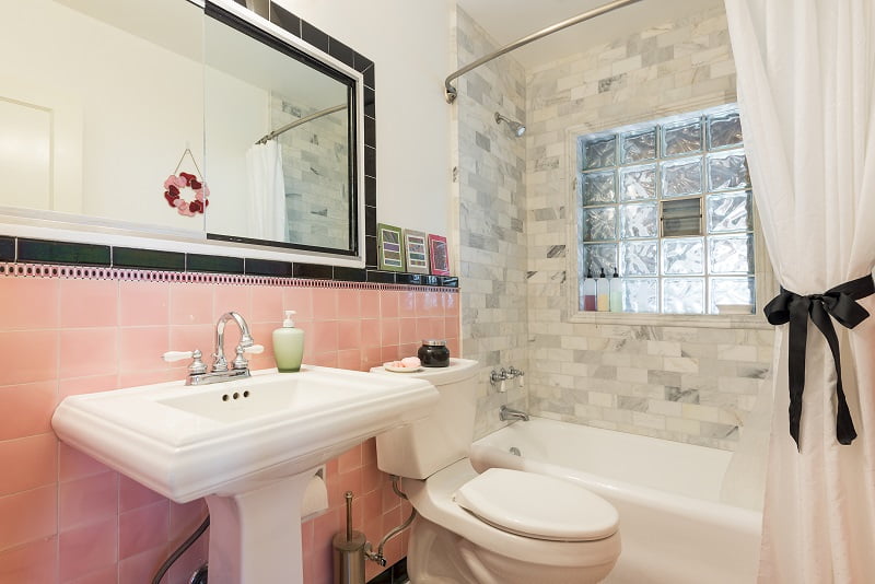 After, Historic restoration, Tudor home, bathroom, original tile | Renovation Design Group