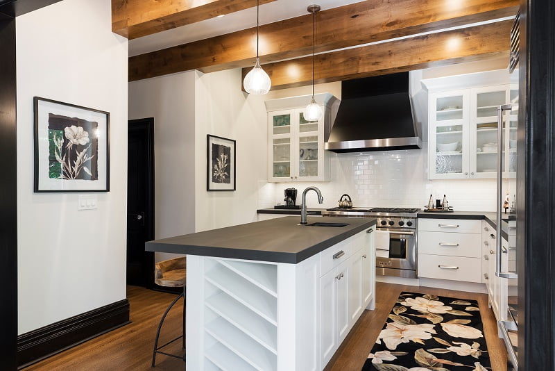 Interior Kitchen Remodel Modern Update Ceiling Beams | Renovation Design Group