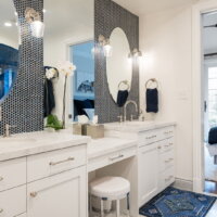 Thumbnail of http://After,%20Interior,%20Master%20Bathroom,%20Steam%20Shower,%20Blue%20Tile,%20Custom%20Bathrooms,%20Master%20Bathroom%20Ideas,%20large%20Standing%20shower,%20Double%20sinks%20and%20vanities%20|%20Renovation%20Design%20Group