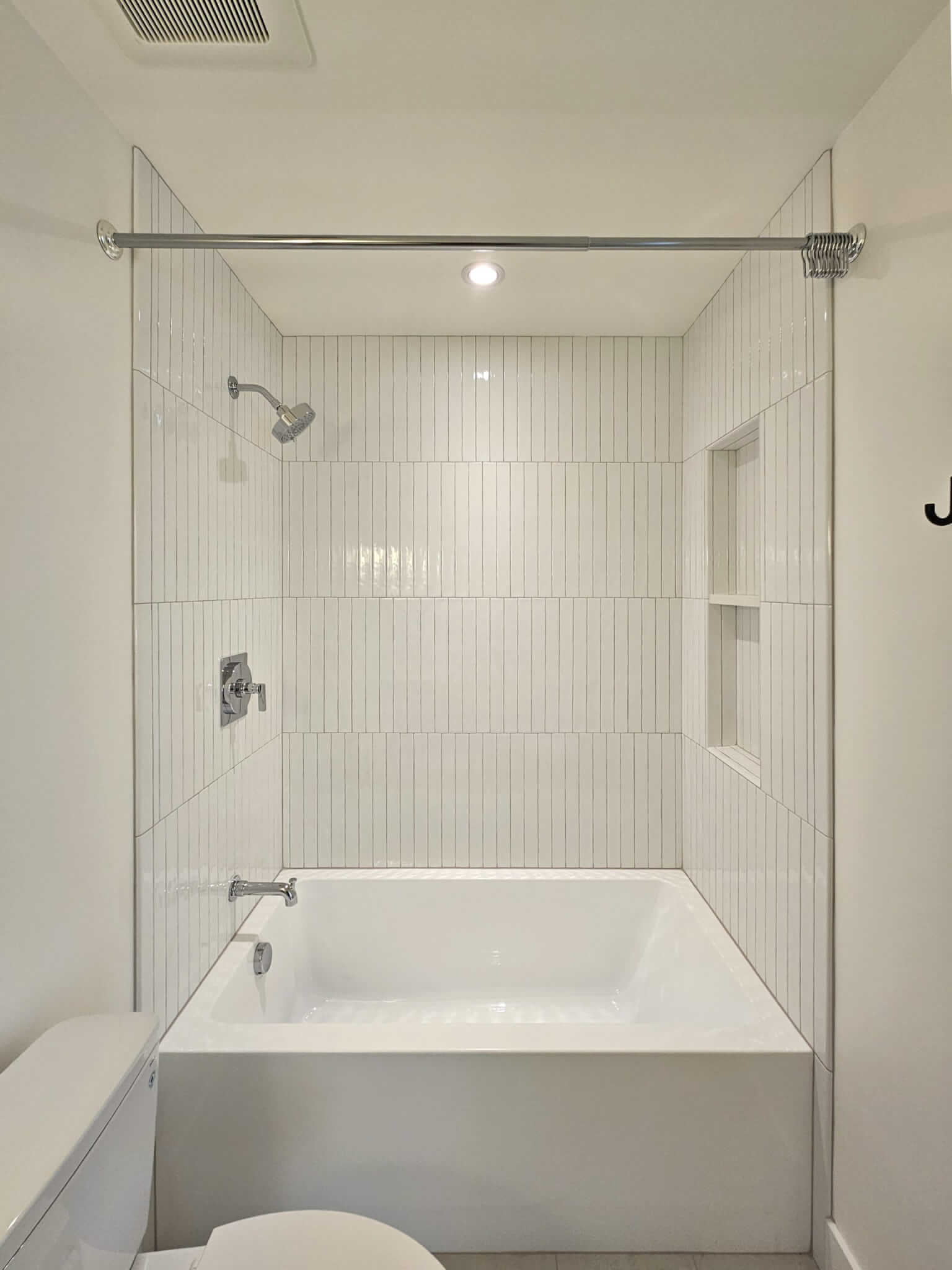 Shower and tub combination.