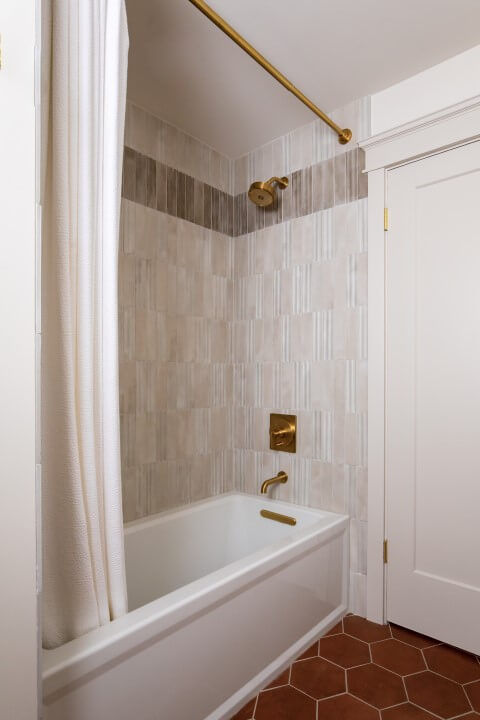 Bathtub with shower