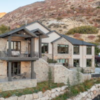 Thumbnail of http://Custom%20large%20home%20front%20exterior%20on%20the%20side%20of%20a%20mountain.