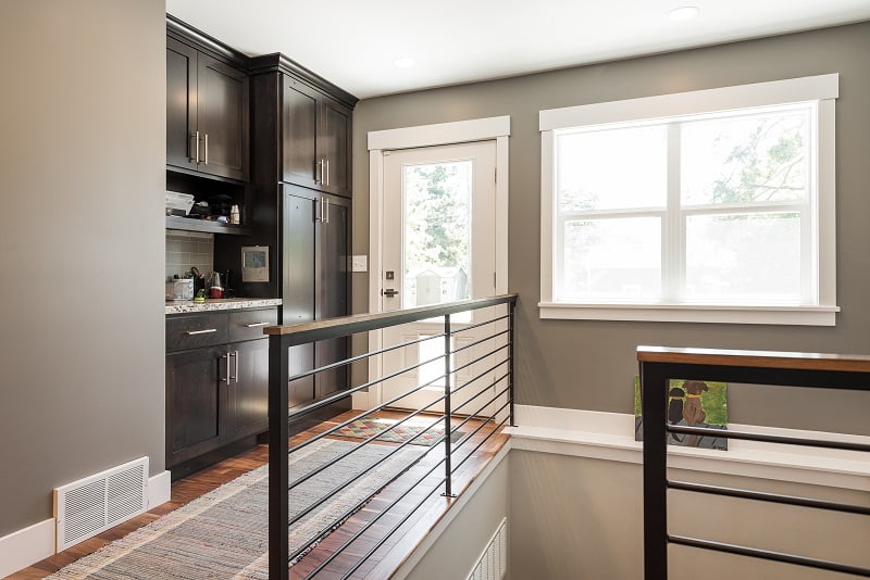 Back entry stair railings Cottages | renovation Design Group