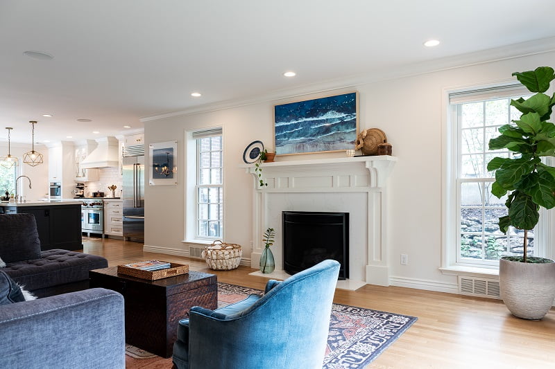 Open living room great room Contemporary | Renovation Design Group